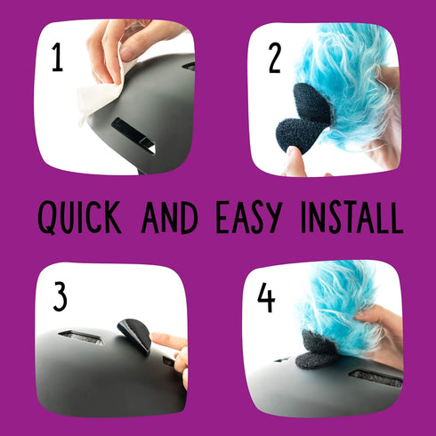 Lynx Helmet Accessories with Sticky Hook & Loop Fastener (Helmet not Included) for Kids and Adults