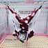 LEFTSTARER Triple-Layer Hammock Bedding for Small Pets, Rat Ferret Sugar Glider Cage Accessories (Red)