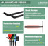 Kayak Paddle Storage Rack, Wall Mount Holder for Kayak, SUP, Canoe Paddles