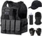 Tactical Vest Set for Men - Airsoft Paintball Gear and Equipment(Black)
