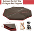 35.4" PETSFIT Dog Playpen Mat Waterproof Washable Double-Sided Foldable Dia Thick Octagon Absorbent Leak-Proof Reusable