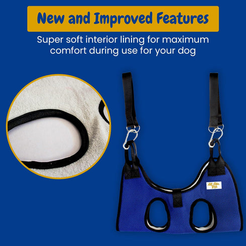 Generic Hammock Dog Grooming for Small Dogs - Pet Grooming Harness with Nail Clippers, Nail File, Scissors, Comb