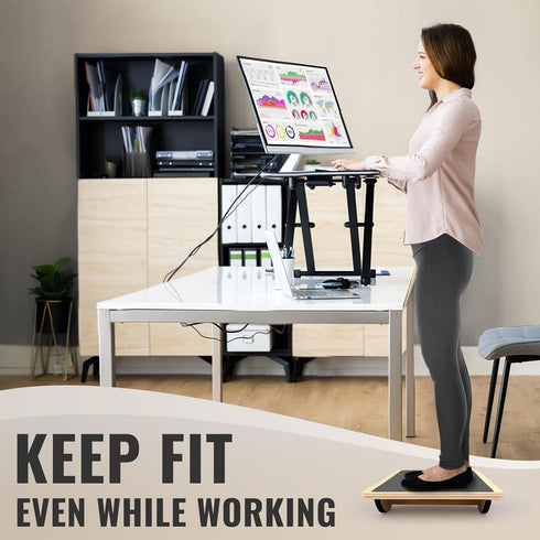 Professional Balance Board for Adults - Anti-Slip 350LBS Wobble Board for Physical Therapy Standing Desk Core Strength