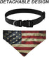 Fourth of July Dog Bandanas with Adjustable Buckle, American Flag Pet Triangle Scarf, Washable Dog Collar