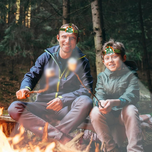 Triceratops LED Headlamp - Dinosaur Toy Flashlight for Kids Camping Gear, Ideal Gift for Boys, Girls, or Adults
