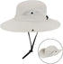 Women's Outdoor UV-Protection Foldable Sun Hats Mesh Wide-Brim Beach Fishing Hat