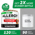 StrellaLab Dog Allergy Relief Chews, Anti Itch Support w/Omega 3, Skin & Coat Immune Supplement, 120Ct