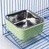 Crate Dog Bowl, Stainless Steel Removable Hanging Food Water Bowl, Pet Cage Bowls with Bolt Holder, Pack of 2