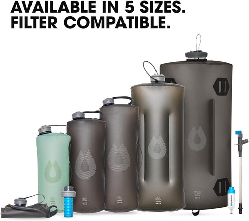 Hydrapak Seeker Collapsible Water Storage (2L/70oz) BPA & PVC Free Camping Hydration Reservoir Bag