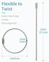 Pawfly 6 Inch Wire Keychain Cable Large Stainless Steel Key Ring Loop for Outdoor Hiking
