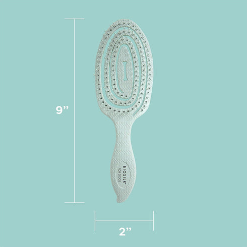 BioSilk for Pets Eco-Friendly Detangling Pin Brush for Dogs, Mint Green, Easy to Hold Ergonomic Handle