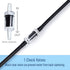 3/16" Professional Flexible Airline Tubing - Standard Aquarium Air Pump Accessories, 20 Feet (Clear-Black)