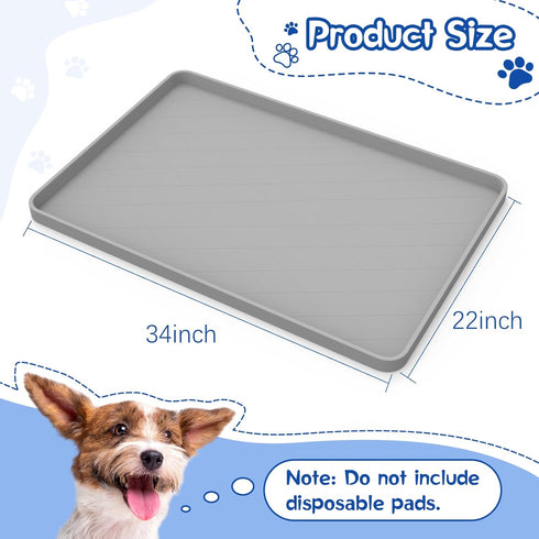 22" 34" VavoPaw Pee Pad Holder for Dog, Puppy Pad Holder with Clamps, Raised Edges Leak-Proof Dog Pee Pads Holders