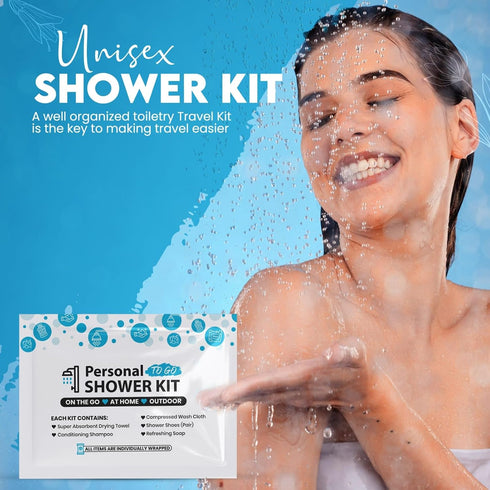 (5), Compact Personal Shower Kit To-Go Your Hygiene Companion for Travel, Gym, and Outdoor Adventures Blue