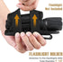 LIVANS Tactical Flashlight Pouch Holster - Rotatable Flashlight Holder Belt Clip with 360 Degree Carabiner Reel Clip
