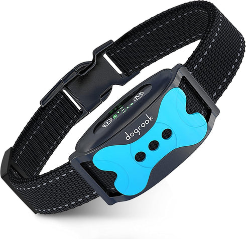 DogRook Smart Dog Bark Collar, No Shock Training Collar with Beep & Vibration, Rechargeable for All Dog Sizes