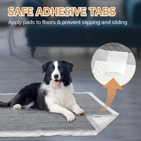28" 34" 30 Count, Charcoal Puppy Pads with Adhesive Tape, Dog Pee Pads Extra Large x - Potty Pads for Dogs