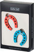 SelfieGOLF SelfieTotem 2 Horseshoe Golf Ball Markers for Putting Alignment Accessories - Diamond-Cut Edges