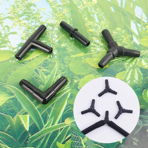 Aquarium Airline Tubing Connectors I T L Y 40pcs Air Tube Adapters for Fish Tank 3/16 '' Hose (Black)