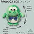 7-Inch Plush Squeaky Toy for Small Dogs - Washable Green Frog