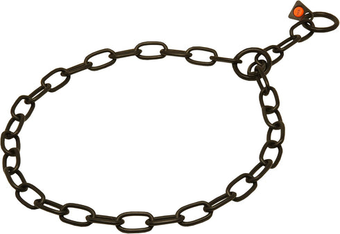 Herm Sprenger Black Stainless Steel Medium Link Chain Collar - 3.0 mm x 22 inches