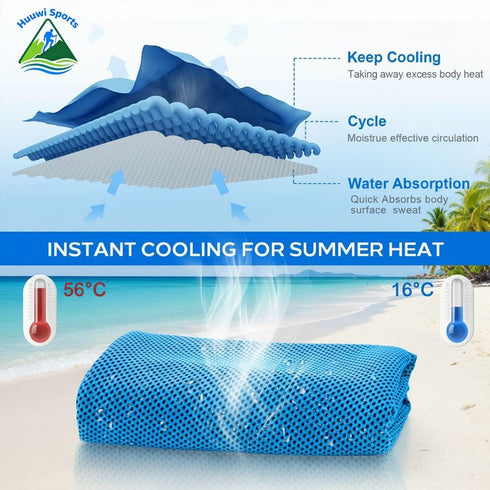 4 Pack, 40"x12" Cooling Towel Ice Towel for Instant Relief, Microfiber Chilly Towel for Sports, Gym, Running, Yoga