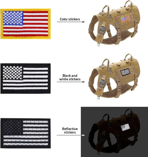 Forestpaw Tactical Dog Harness for Small Sized Dogs, No Pull Military Vest with Handle and Pockets (Brown, S)