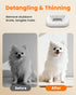 4-in-1 Vacuum Dog Brush for Shedding, Self-Cleaning Slicker & Undercoat Rake, Deshedding Grooming Tool, Anti-Static