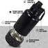AGH Dog Water Bottle, 32oz Portable Bottle with Detachable Bowl for Food Feeding, Stainless Steel for Travel (Black)