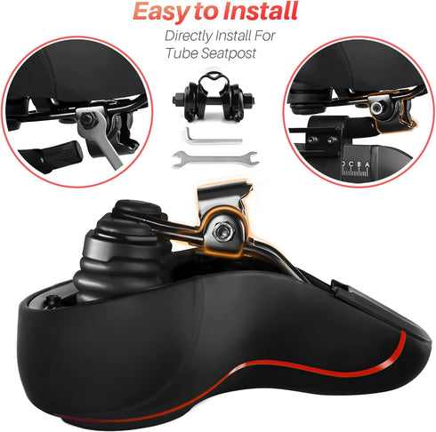 Oversized Bike Seat for Peloton Bike & Bike+, Comfort Cushion Compatible with Peloton, Road or Exercise Bikes