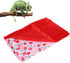 Reptile Sleeping Bag, Soft Warm Bearded Dragon Bed with Pillow for Leopard Gecko Small Pet (Red)