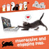 Cat Scratcher Laptop with 'Mouse' Jingle Ball, Stickers, 3-in-1 Cardboard Cat Interactive Toy, Kitten Toy & Cat Scratching Pad