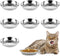 kathson 8 Pcs Stainless Steel Cat Food Bowls, Replacement Whisker Relief Metal Dishes, Shallow Wide Cat&Dog Bowls (7.00
