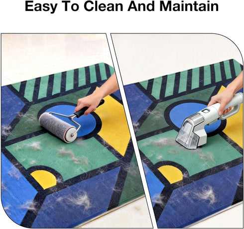 24x32, UTEE Cat Rug for Indoor Cats, Non-Slip Pet Mat Belgian Loop Pile Cat Play & Feeding Mat, Scratch-Resistant