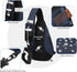 TUDEQU Sling Bag for Men, 8 Pocket 19L Crossbody Sling Backpack