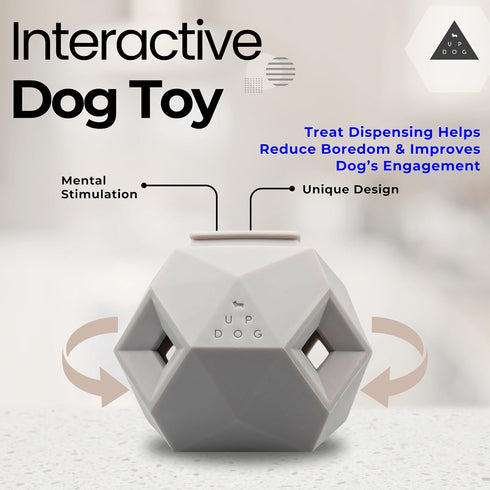 Treat Dispensing Balls for Medium Dogs - Interactive Cat Toy for Self-Play, 3.6 x 3.6 in