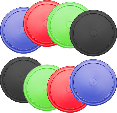 Gejoy 8 Pcs 2.5 Inch Air Hockey Pucks - Multicolor Round Pucks for Air Hockey Game Tables, 7 Grams