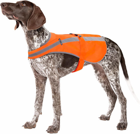 Reflective Dog Safety Vest for Medium Large Dogs, High Visibility Harness with Dog Bell for Hunting, Training & Cars
