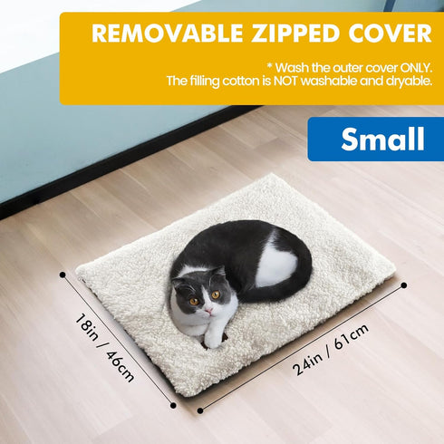 Self Warming Cat Bed, Extra Warm Thermal Pet Mat 24 x 18 inch for Indoor & Outdoor Pets, Washable with Non-Slip Bottom