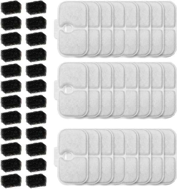 24 Packs Cat Water Fountain Filter Replacement Compatible with Dockstream Cat Water