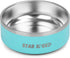 42oz Stainless Steel Dog Bowls with Rubber Bottom, Non-Slip Double Wall Metal Outdoor Food and Water Bowls