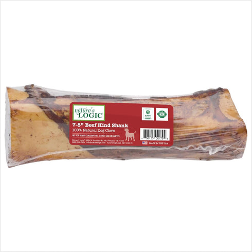 Nature's Logic Beef Hind Shank Bone Treat, 7-8", 1lb, 1 Pack