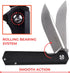 Firebird GANZO FH11 Pocket Folding Knife - D2 Steel Flip Blade, G10 Anti-slip Handle, Black