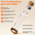 12 oz 4 Pack Glass Juice Bottles Glass Water Bottles with Stainless Steel Lids Leakproof, BPA Free, Heat-Resistant