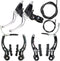 Lomodo 6 Pieces Bicycle Brake Accessories - 2 Pack Aluminium Alloy Brake Levers and V Brake Set for Mountain/Road Bike