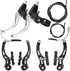 Lomodo 6 Pieces Bicycle Brake Accessories - 2 Pack Aluminium Alloy Brake Levers and V Brake Set for Mountain/Road Bike