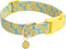 Faygarsle Cute Dog Collar for Girls, Soft Fancy Pet Collar with Lemon Design for Small Medium Large Dogs (Yellow Green,