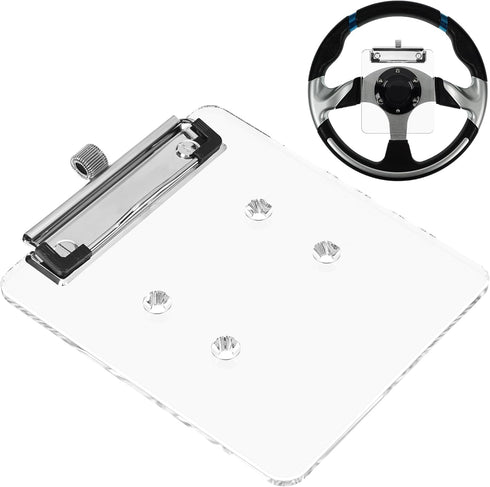 Golf Cart Scorecard Holder with Pencil Holder for Club Car/EZGO/YA/Icon/Star Car, Clear/Black-Tinted Acrylic