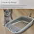 20.9x15.7x5.7 inch Senior Cat Litter Boxes, Collapsible Open Low Entry Cat Litter Pan with Scoop Travel Kitten Potty