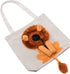 Pet Canvas Shoulder Bag, Cute Lion-Shaped Small Dog Carrier, Portable Chest Bag for Small Dogs and Cats (Light Green,